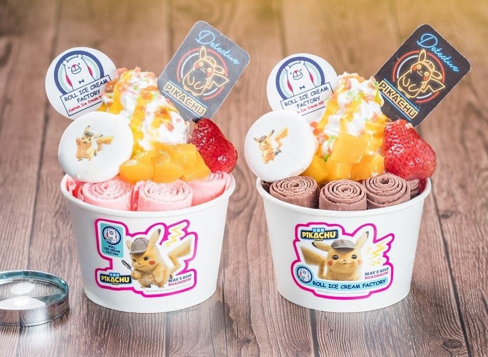 Detective Pikachu of Roll Ice Cream Factory Collaboration
